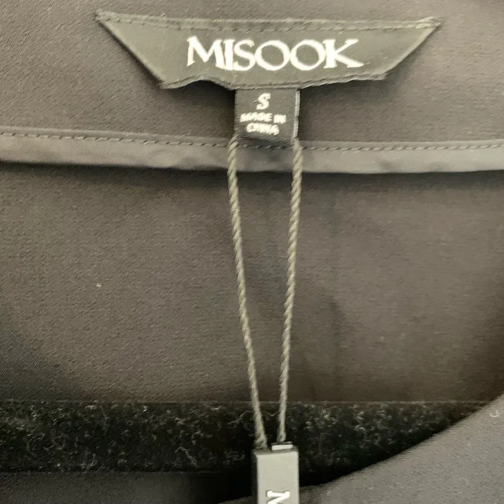 New $388 Misook Black Zipper blazer Jacket Small S - Picture 3 of 6